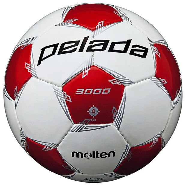 molten ペレーダ3000 4号球 F4L3000-WR （ホワイト/メタリックレッド） pelada pelada 3000 サッカーボールの商品画像