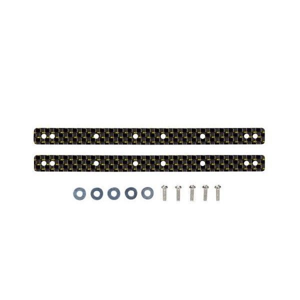 タミヤ HG 13・19mmローラー用 カーボンマルチ補強プレート（2mm青ラメ