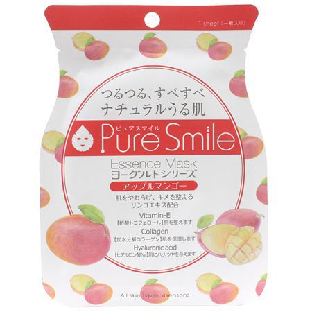 Sun Smile ピュアスマイル エッセンスマスク ヨーグルトシリーズ アップルマンゴー 1枚 Pure Smile スキンケア用シートマスクの商品画像