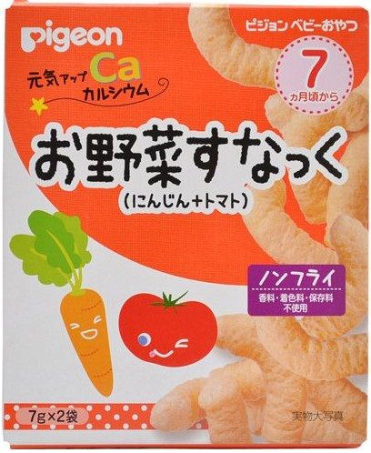 元気アップカルシウム お野菜すなっく 7カ月頃から にんじん＋トマト ×1個の商品画像