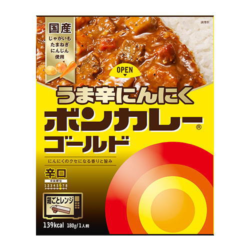 大塚食品 ボンカレーゴールド うま辛にんにく 辛口 180g× 1個