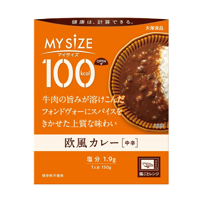 大塚食品 100kcal マイサイズ 欧風カレー 中辛 150g× 1個の商品画像