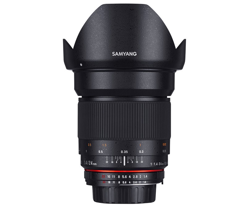 ★ 24mm F1.4 Aspherical IF ニコン用　美品★ 新品)SAMYANG (サムヤン) 24mm F1.4 Aspherical IF(CPU内蔵ニコンF用