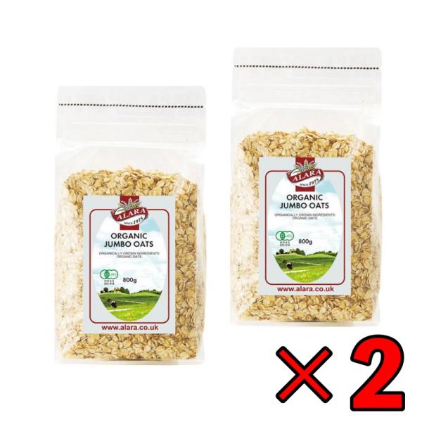 alala アララ オーガニック ジャンボオーツ 800g×2 シリアルの商品画像