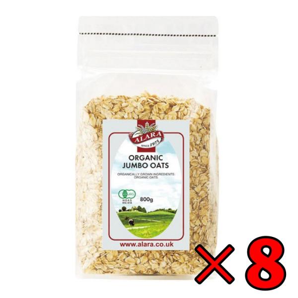 alala アララ オーガニック ジャンボオーツ 800g×8 シリアルの商品画像
