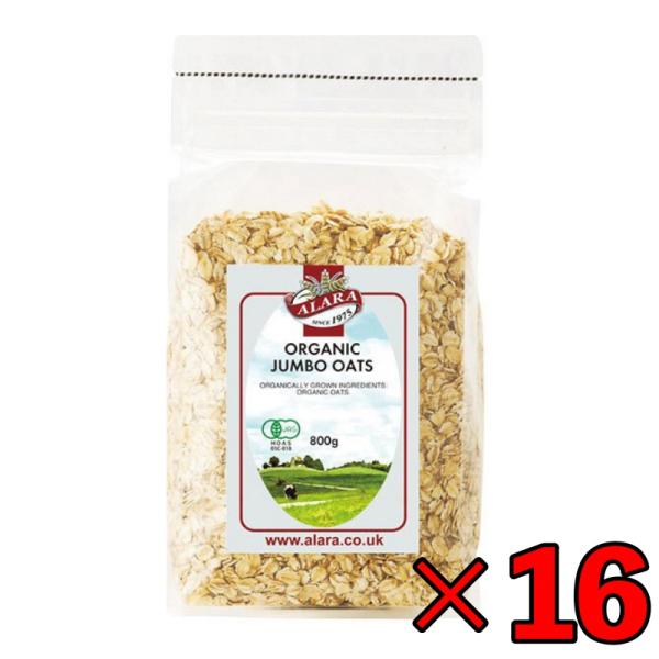alala アララ オーガニック ジャンボオーツ 800g×16 シリアルの商品画像