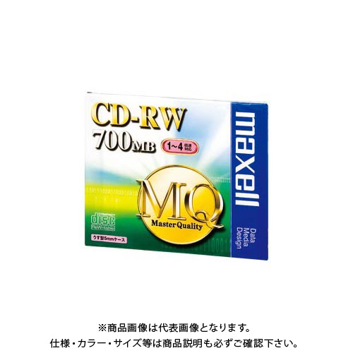 maxell データ用CD-RW 4倍速 1枚 CDRW80MQ.S1P 記録用CDメディア（CDーR、CDーRW）の商品画像