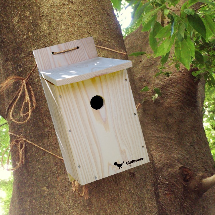 [ wild bird for nest box ] bird house B( on cover type ) nest box ( final product less painting )