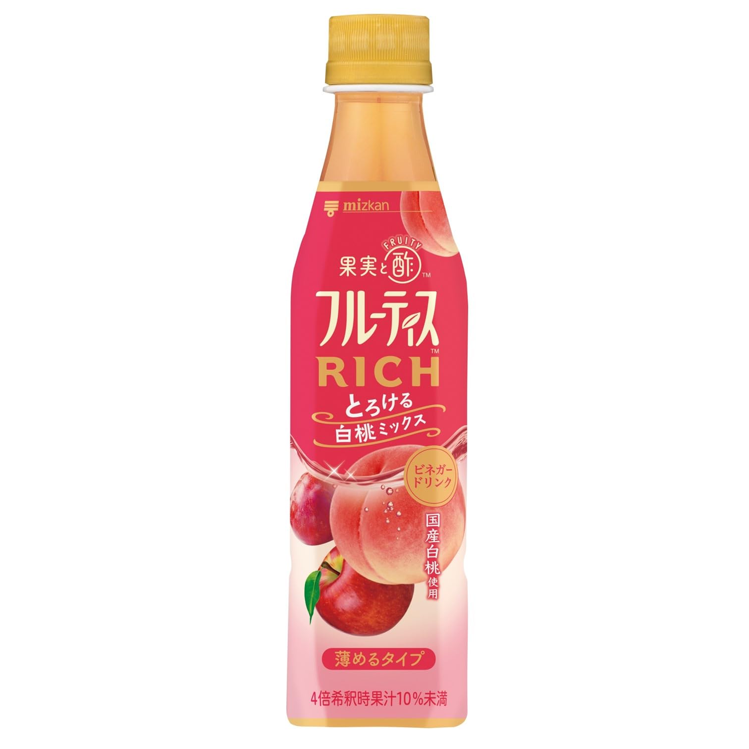 ミツカン フルーティス RICH 白桃（希釈タイプ）350ml × 1本の商品画像