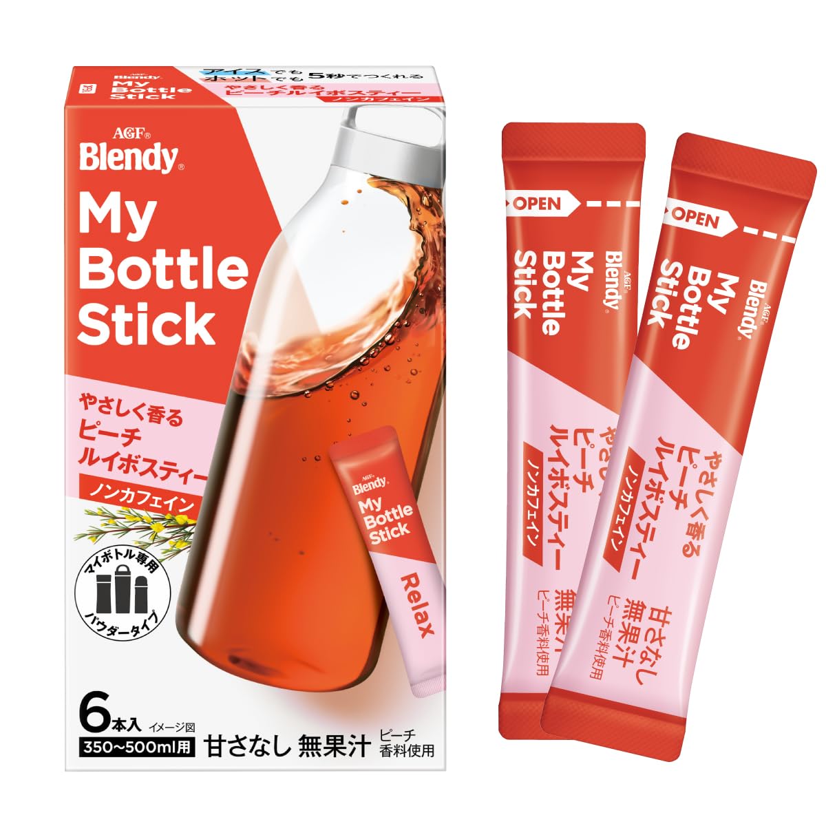 味の素AGF ブレンディ マイボトルスティック やさしく香るピーチルイボスティー 6本 ×3セットの商品画像