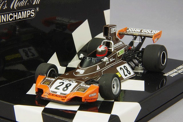 ミニチャンプス ブラバム フォード RT44 J.ワトソン `JOHN GOLDIE RACING` 1974 （1/43スケール MINICHAMPS 400740028） おもちゃのミニカーの商品画像