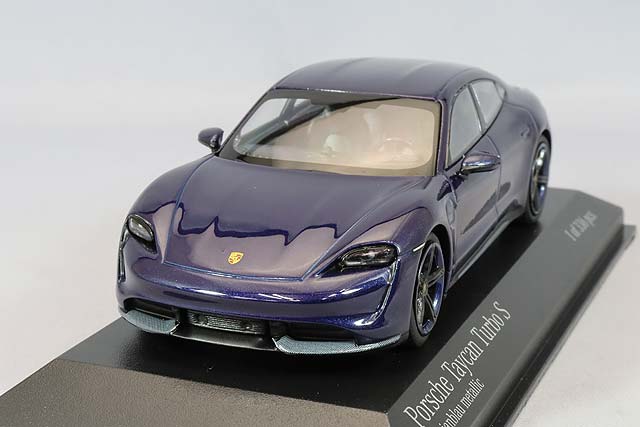ミニチャンプス ポルシェ タイカン ターボS 2020 ブルーメタリック （1