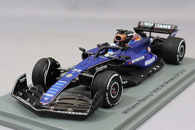スパークモデル Williams Racing FW46 No.23 9th Monaco GP 2024 Alex