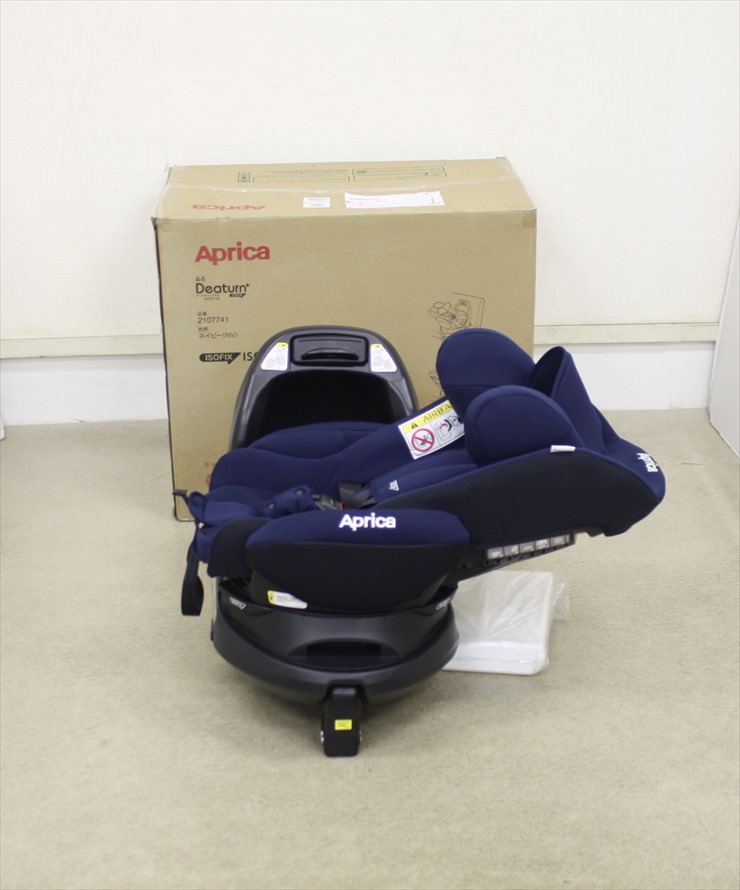  free shipping beautiful goods tia Turn plus ISOFIX AB navy Aprica flat .. bed type newborn baby OK have been cleaned 