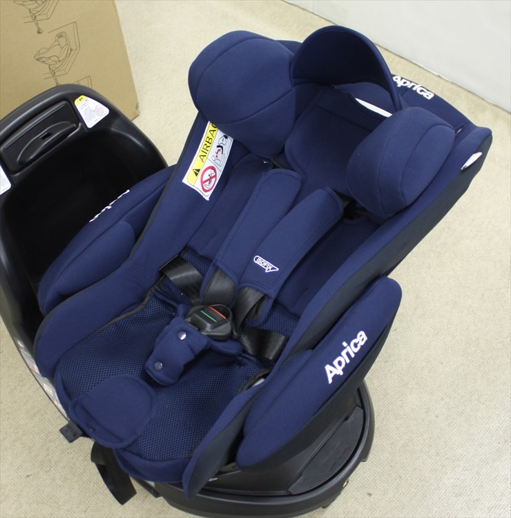  free shipping beautiful goods tia Turn plus ISOFIX AB navy Aprica flat .. bed type newborn baby OK have been cleaned 
