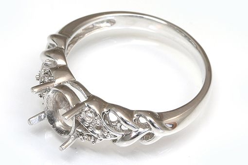 s006r[ oval 8 millimeter ×6 millimeter ] with diamond ring empty frame 