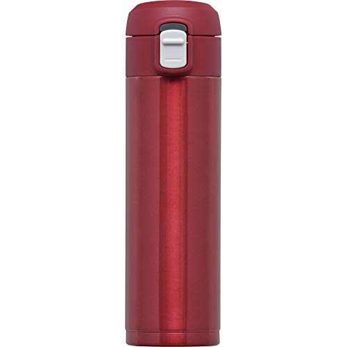  peace flat f Rays flask mug bottle 300ml red one touch plug anti-bacterial vacuum insulation bottle heat insulation keep cool omitoRH-1511