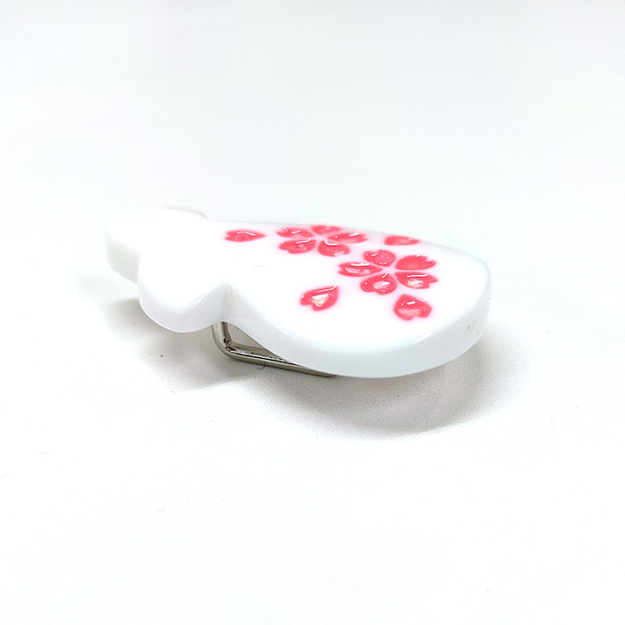  kimono ....252# obidome # Sakura ... white . resin three minute cord . white × pink spring * pattern [ free shipping ][ new goods ]