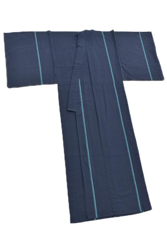  kimono ....953# for man kimono # one-side . tree cotton navy blue . small thousand . woven thing single . height size : man M men's[ free shipping ][ new goods ]