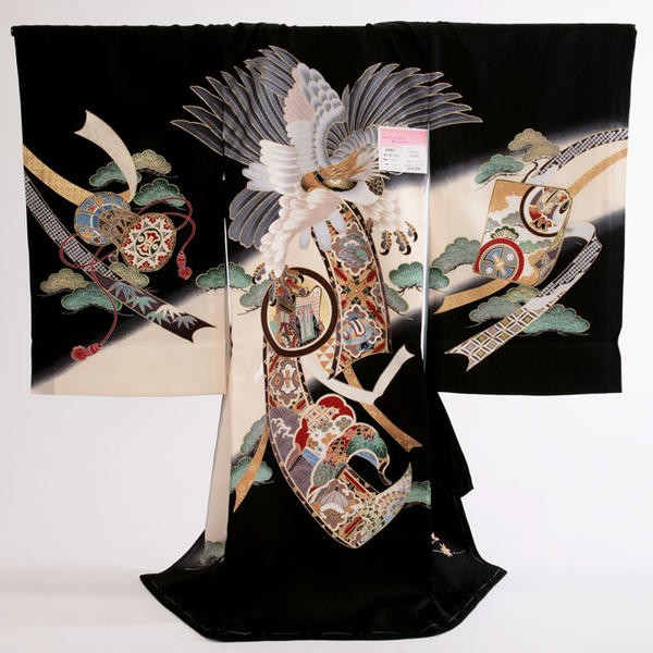  мужчина . производство надеты в аренду [ чёрный / ястреб /taka].. три . первый надеты праздничная одежда полный комплект кимоно младенец мужчина baby память фотосъемка 