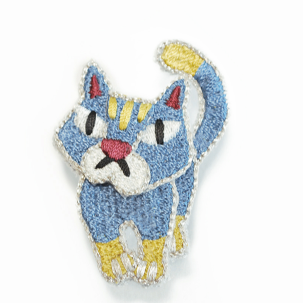  ликвидация запасов obi . кошка .. кошка cat бледно-голубой синий желтый цвет голубой серебряный вышивка стразы симпатичный casual obi . японский костюм кимоно No.8-1739
