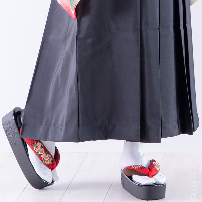 華やか刺繍＆ヒール桜柄 ウレタン5cm厚底草履 全3色 Fサイズ 花柄 青海