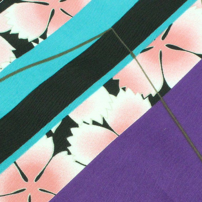  перо тканый retro современный длина перо тканый шнур имеется Sakura белый чёрный фиолетовый casual мелкий рисунок ... кимоно 4 дизайн 