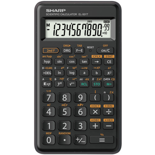 SHARP EL-501TX программируемый калькулятор вход модель pitagolas оттенок черного EL501TX