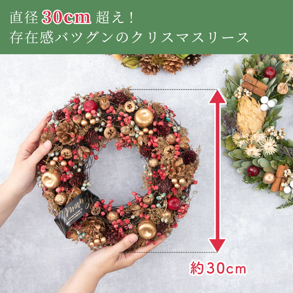  lease dry flower wood flower diameter 32cm Hori te- interior miscellaneous goods ornament door decoration entranceway shop present gift Northern Europe stylish lovely 