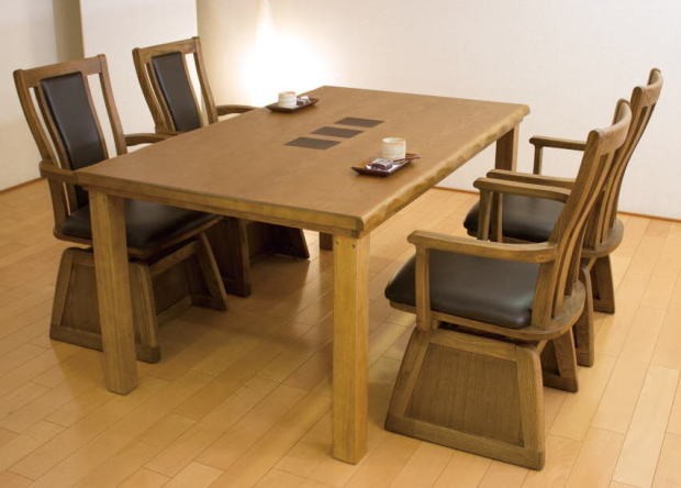  high type kotatsu dining kotatsu 6 point set table peace .KR#150 ×1 pcs chair . good ×4 legs topping KF-502(1500×900) ×1 living dining domestic production made in Japan 