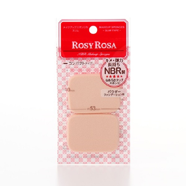 ROSY ROSA ロージーローザ メイクアップスポンジN スリム 2P メイク用パフ、スポンジの商品画像