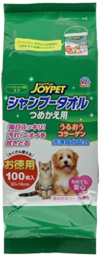 JOYPET( Joy домашнее животное ) Joy домашнее животное JOYPET шампунь полотенце для домашних животных .... для 100 листов ×2 шт 2 шт упаковка love собака love кошка для собака 100 листов 