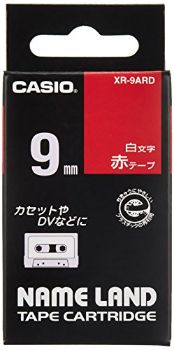 CASIO ネームランド 白文字テープ XR-9ARD 9mm（赤）×3個 ラベルライター ネームランド ラベルプリンター、ラベルライター ...