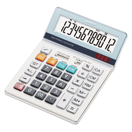 SHARP シャープ グリーン購入法適合電卓 セミデスクタイプ EL-S752K ×3個 電卓の商品画像