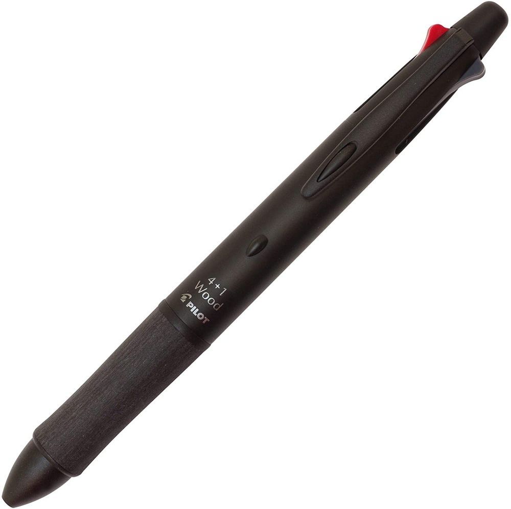 4＋1ウッド ブラック（黒・赤・青・緑）0.7mm BKHFW-2SR-B×3本