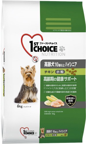 アース・ペット ファーストチョイス 高齢犬 ハイシニア 小粒 チキン 6kg×1個 ファーストチョイス ドッグフード ドライフードの商品画像