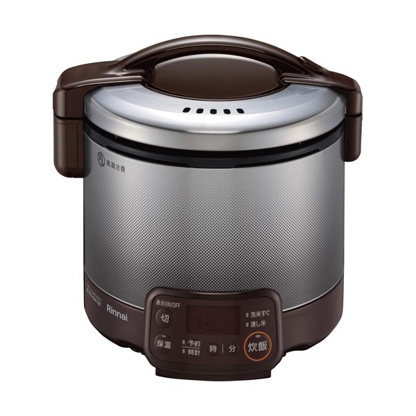 リンナイ ガス炊飯器 5.5合炊き LPガス用 RR-055GS-D Amazon | リンナイ こがまる ガス炊飯器 5.5合炊き・ブラック