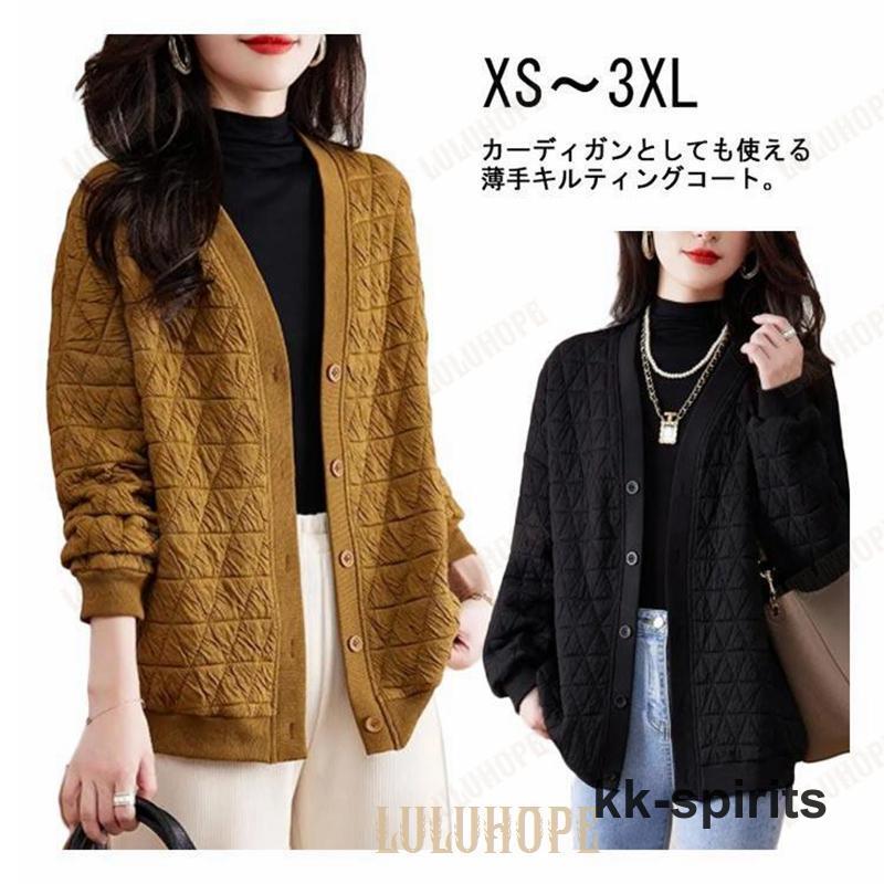  quilting V neck cardigan autumn spring quilting jacket outer large size winter fashion lady's cardigan 