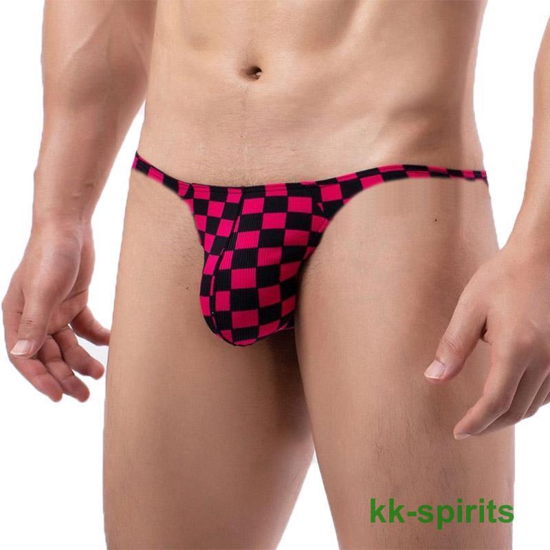  T-back men's underwear bikini panties men's T-back for man T-back check pattern shorts underwear solid feeling song underwear men's tongue ga pattern thing NT-33