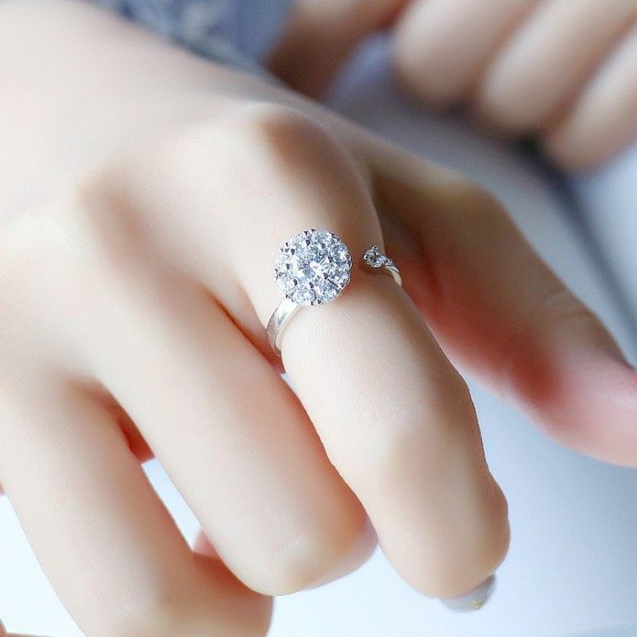  кольцо Stone crystal Kirakira двигаться diamond размер настройка возможность AJ0189