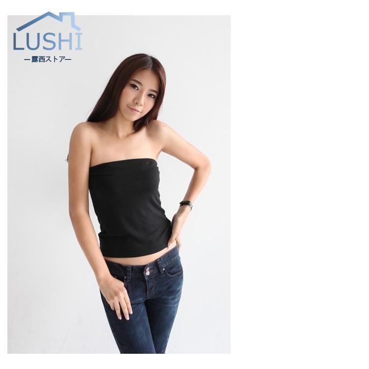  bare top lady's tops cut and sewn inner simple plain stylish usually put on white black tube top slim tight woman large 