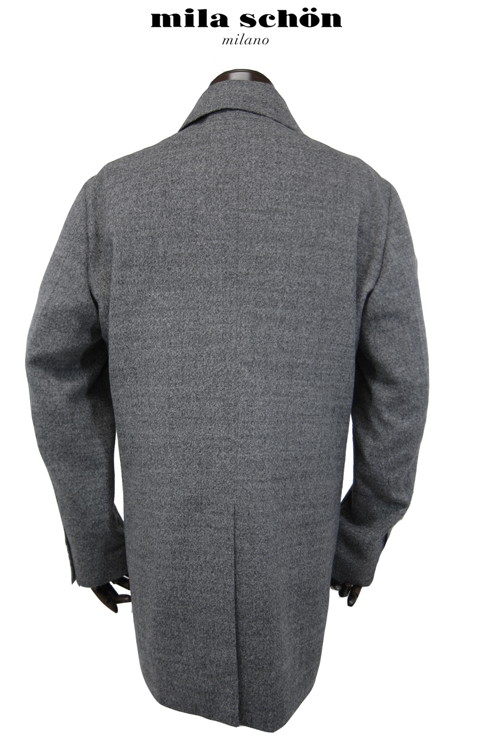  Mila Schon пальто осень-зима предмет baby альпака 100% полупальто bar цвет пальто с отложным воротником серый одноцветный легкий сделано в Японии производитель стандартный товар 
