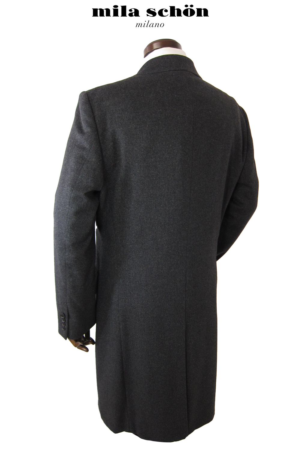  Mila Schon пальто осень-зима предмет кашемир 100% Пальто Честерфилд длинный длина пальто серый легкий сделано в Японии производитель стандартный товар 