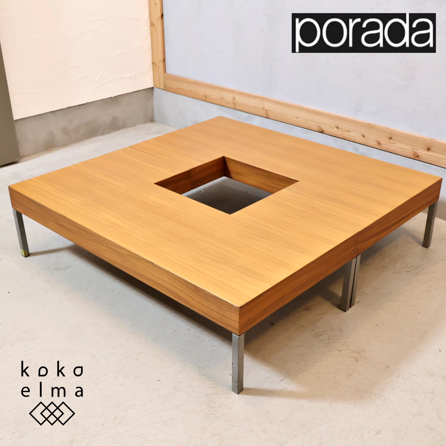 poradapoladaPUZZLE puzzle walnut material living table low table coffee table modern high class ACTUS actus EC405