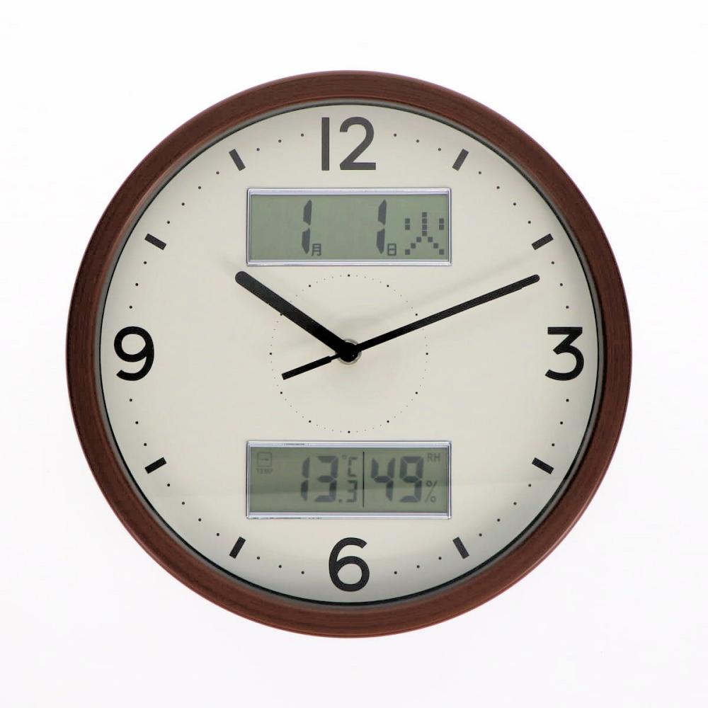 L*CREST(ruk rest ) wall clock temperature hygrometer calendar attaching 28cm LC7872