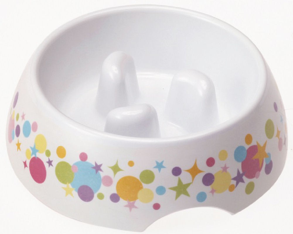 ドギーマン ゆっくりデコボコ食器 Mサイズ 犬用食器、フードボールの商品画像
