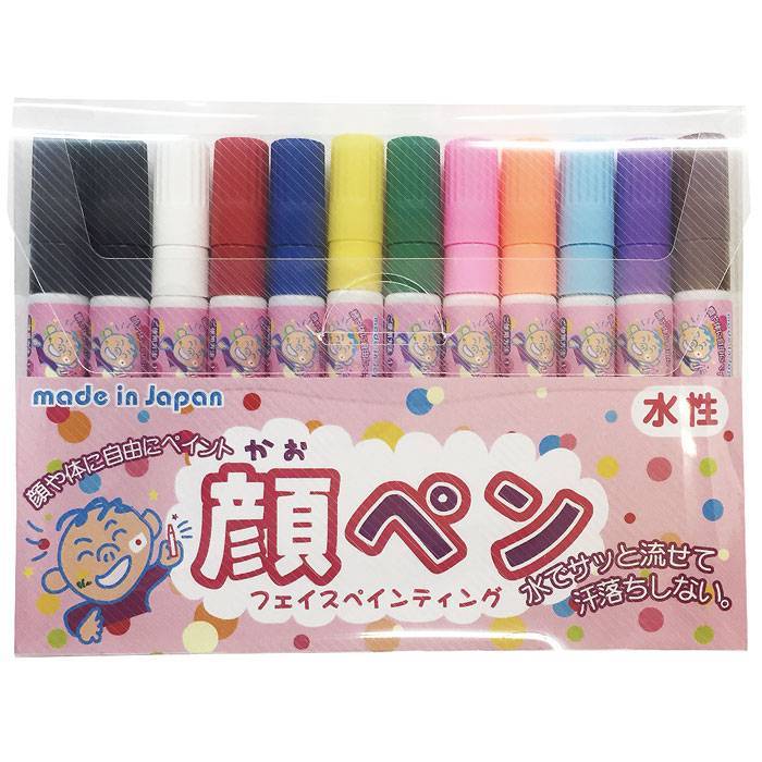顔ペン12本入り ハロウィン フェス メイク セット フェイスペイント 化粧 コスプレ 仮装 変装 小道具 ジグ 7938 やるきゃんヤフー店 通販 Yahoo ショッピング