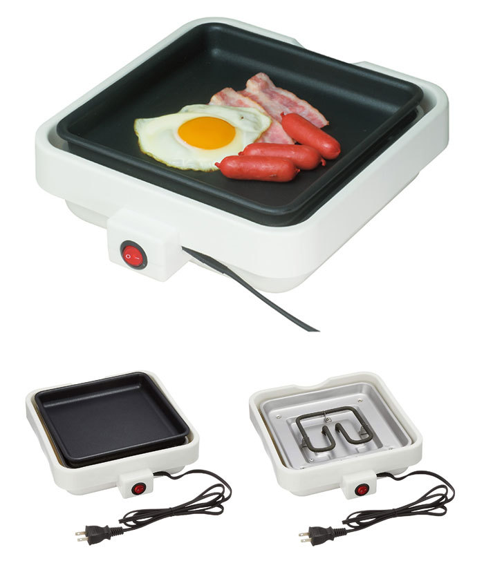 ホットプレート 750w ミニホットプレート 丸洗い 小さい コンパクト Cok Yh75b W 本物保証 Ohm 小型