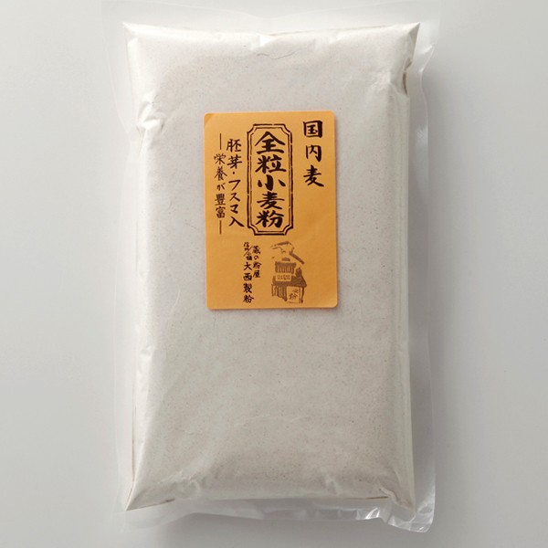  Nagano prefecture production powerful flour wheat ... hutch stone ... whole wheat flour 500g domestic production wheat 100%