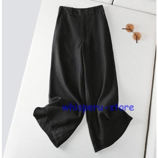  широкий брюки женский гаучо брюки body type покрытие хлопок лен . способ большой размер длинный длина одноцветный Bottoms лето надеты .. прекрасный ножек хлопок linen